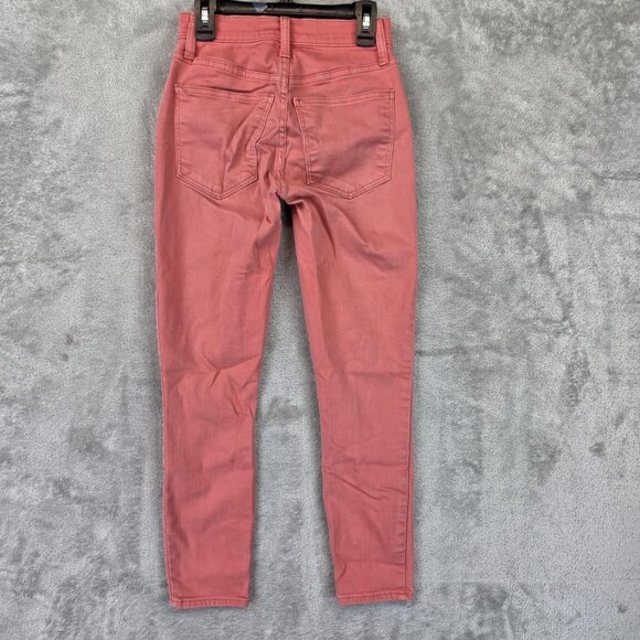 Lucky Brand High Rise Bridgette Crop Skinny Jeans Womens 00 24 Pink Button Fly - Picture 8 of 14